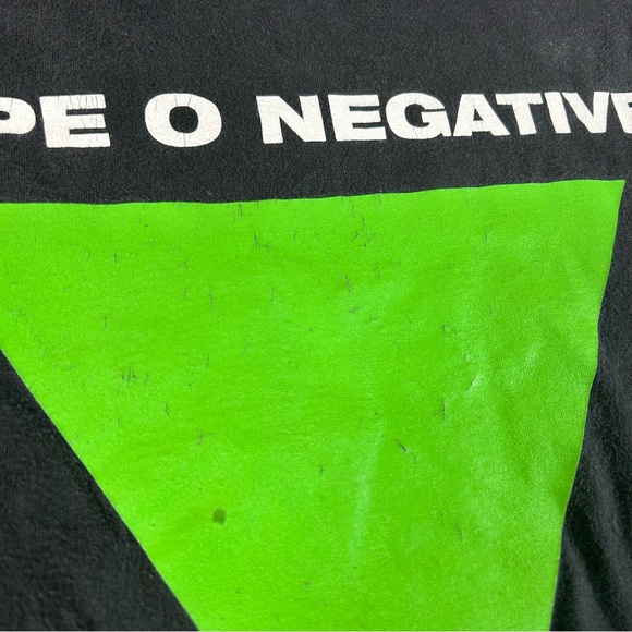 Vintage Type O Negative Shirt Mens Medium Black Green Silence = Deaf Gothic Band - Picture 3 of 10